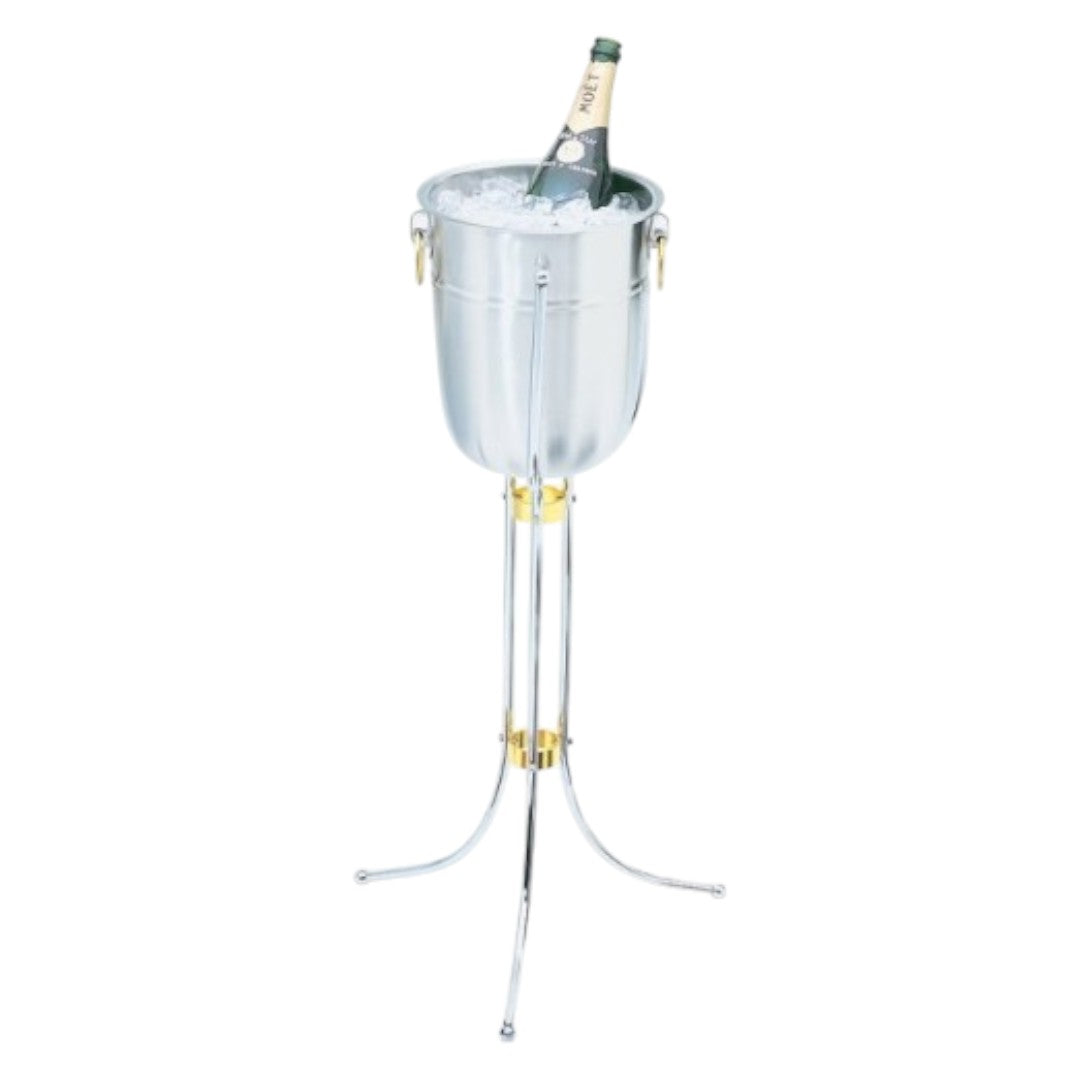 Hielera Premium Con Base Tripie Plegable Acero Inoxidable