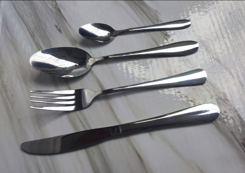 24 Juego de cubiertos acero inoxidable restaurante hoteleria y banquetes
