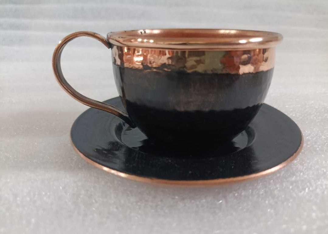 Terno taza y plato para taza en cobre 200 ml