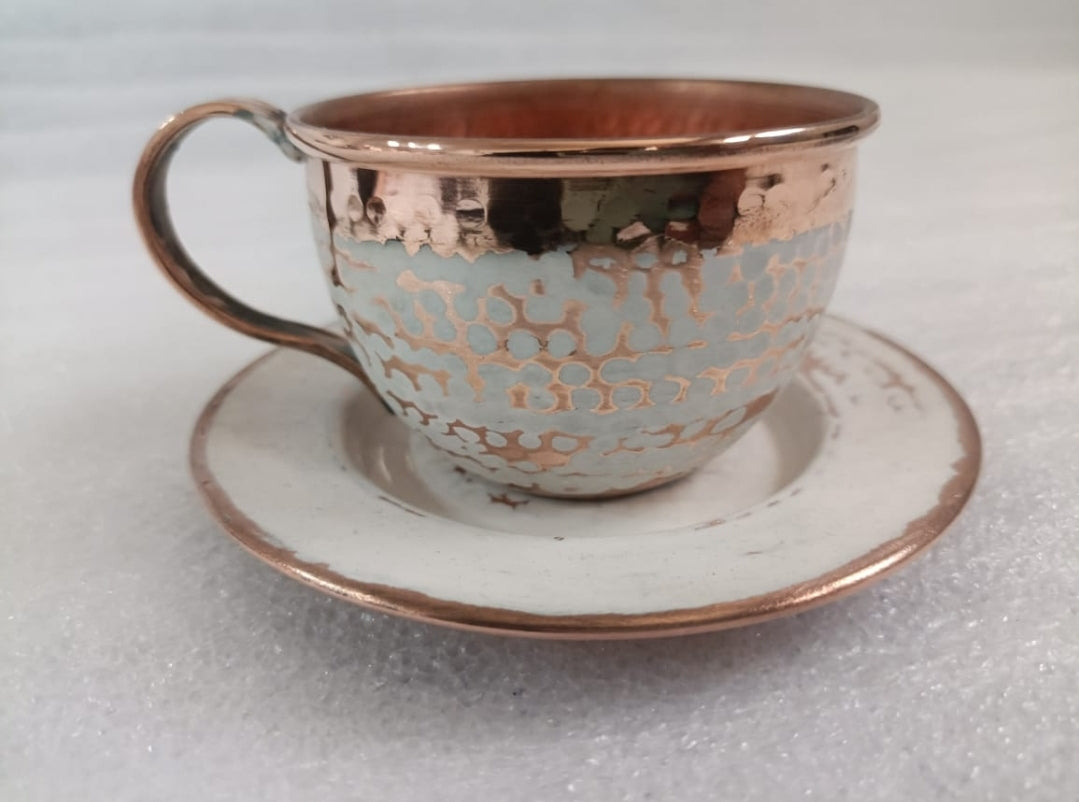 Terno taza y plato para taza en cobre 200 ml