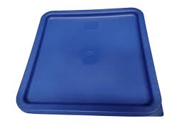 Contenedor Policarbonato Cuadrado Con Tapa Azul 8L