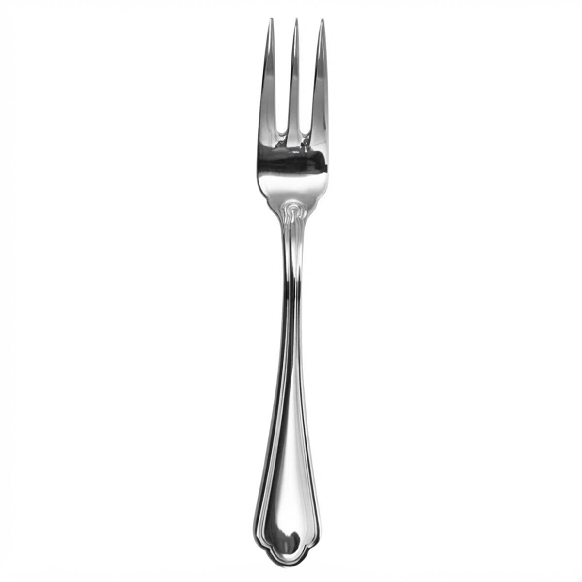 Ferrera | Set de 12 Tenedores para Ensalada de 19.5 cm | Acero Inoxidable con Líneas en Relieve