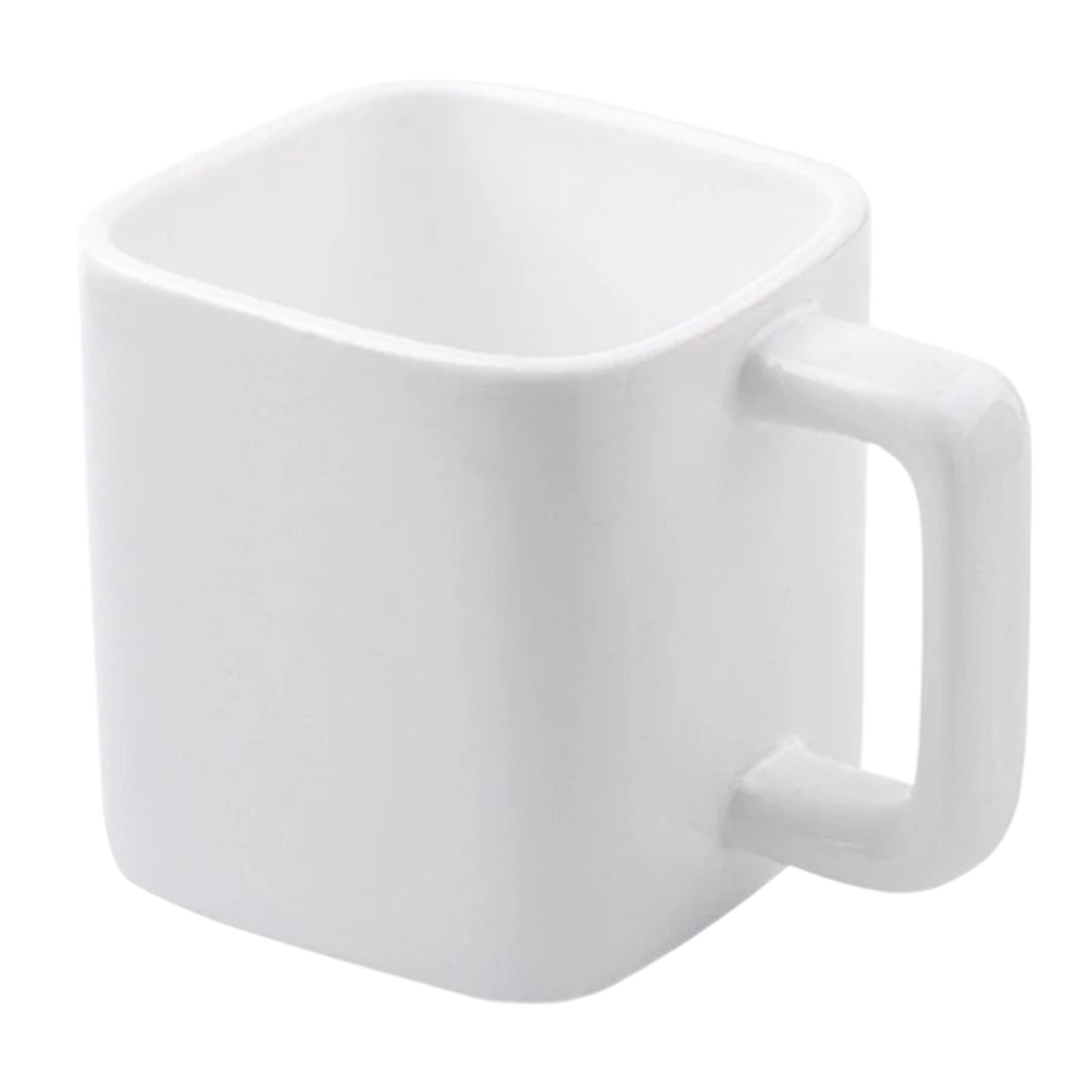Taza de Melamina Cuadrada 8x6 Blanca