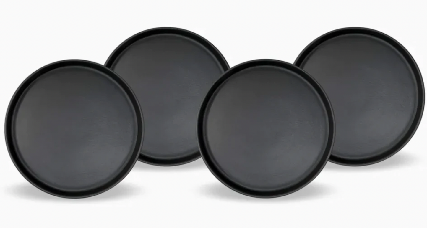 Plato Negro Semimate Mediterraneo 19 CM