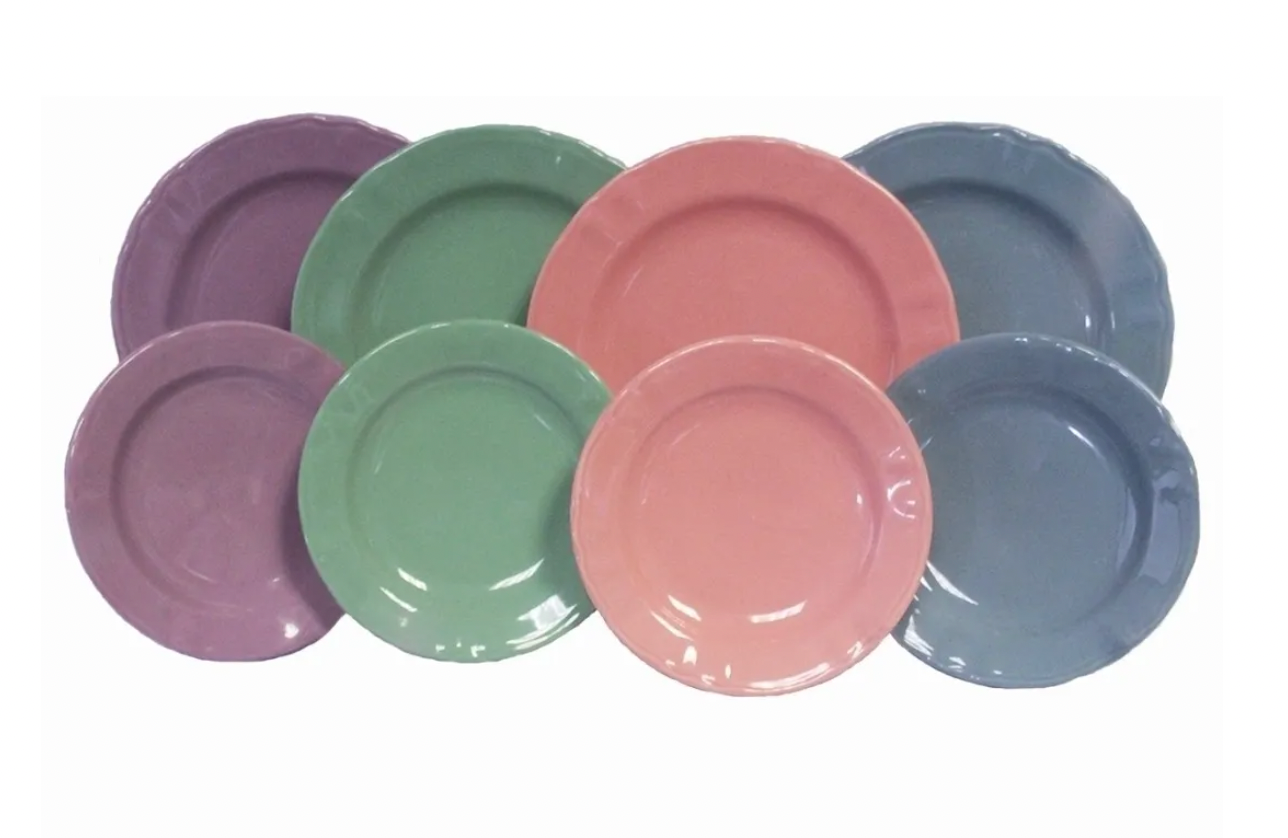 Vajilla de Colores Pastel Porcelana 4 Personas