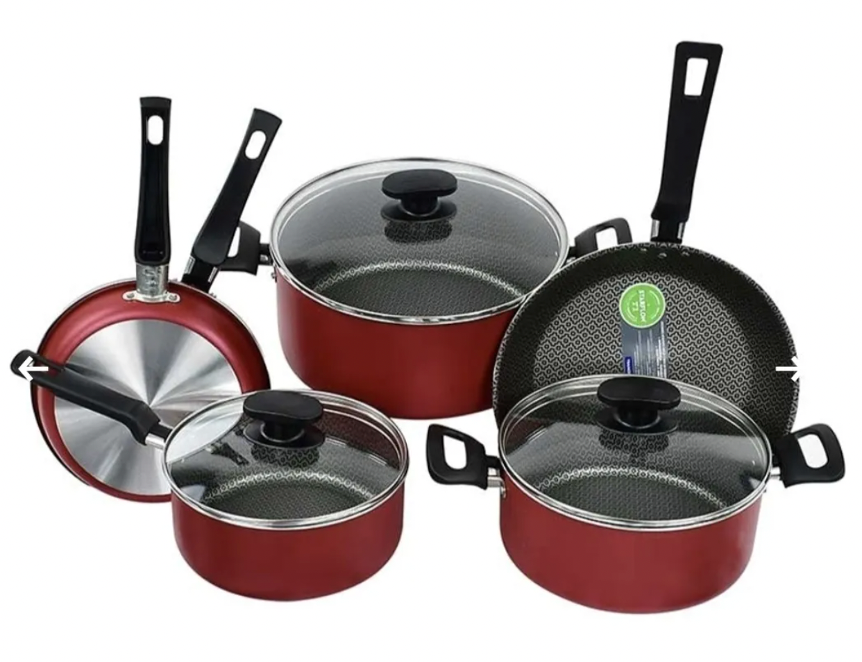 Batería Para Cocina Roja 38 Piezas
