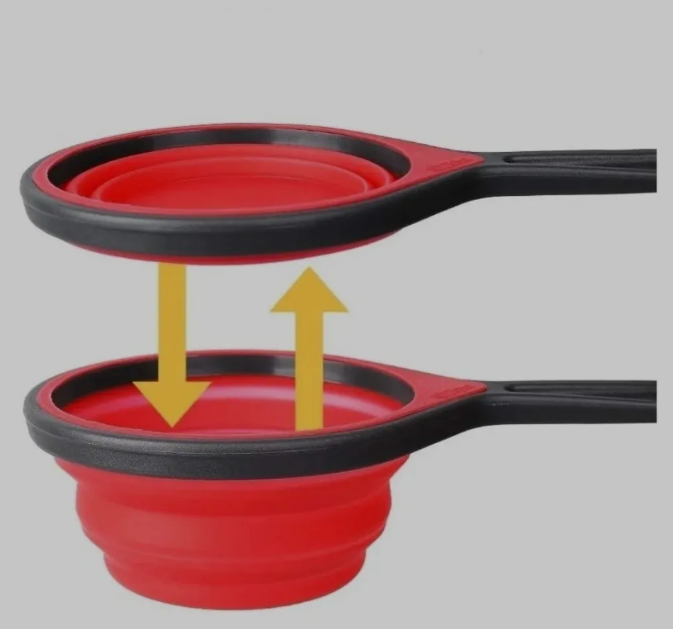 Juego de 4 Tazas Medidoras Plegable de Silicon
