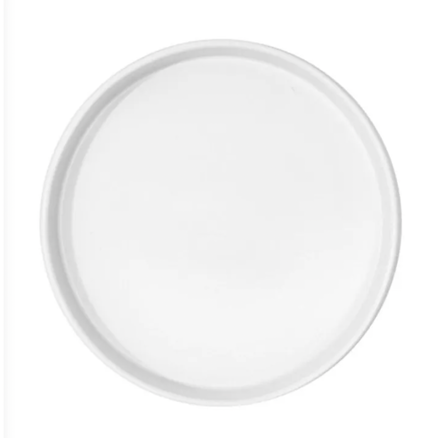 Plato Trinche Blanco Mate 27 cm con Borde