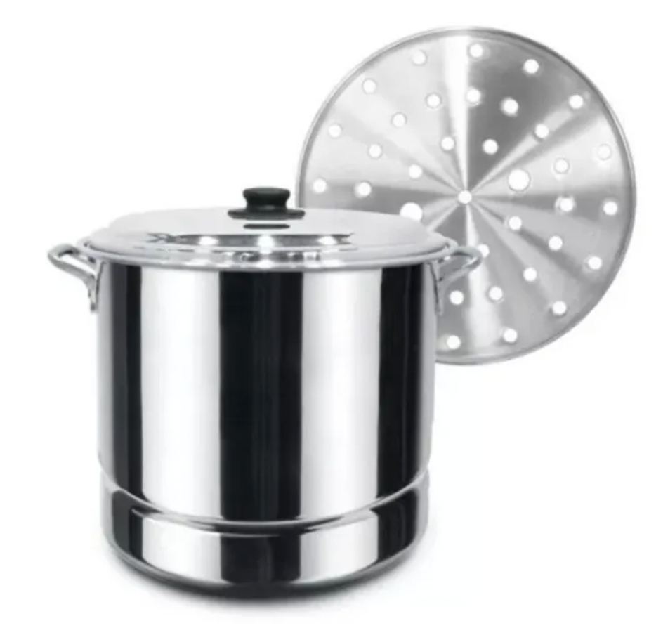 Vaporera 120 litros Aluminio con Disco