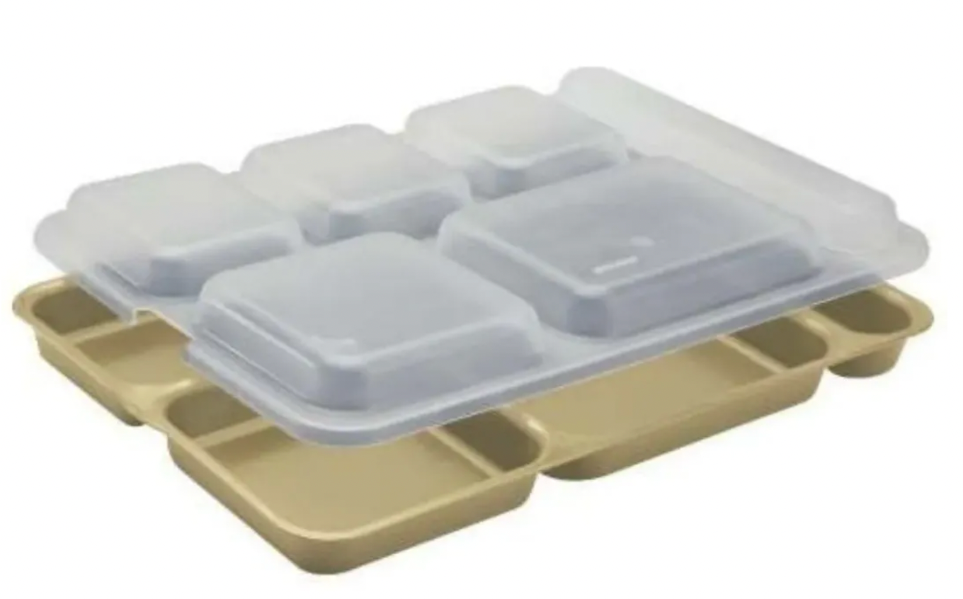12 Platos Division Policarbonato Con Tapa De Policarbonato