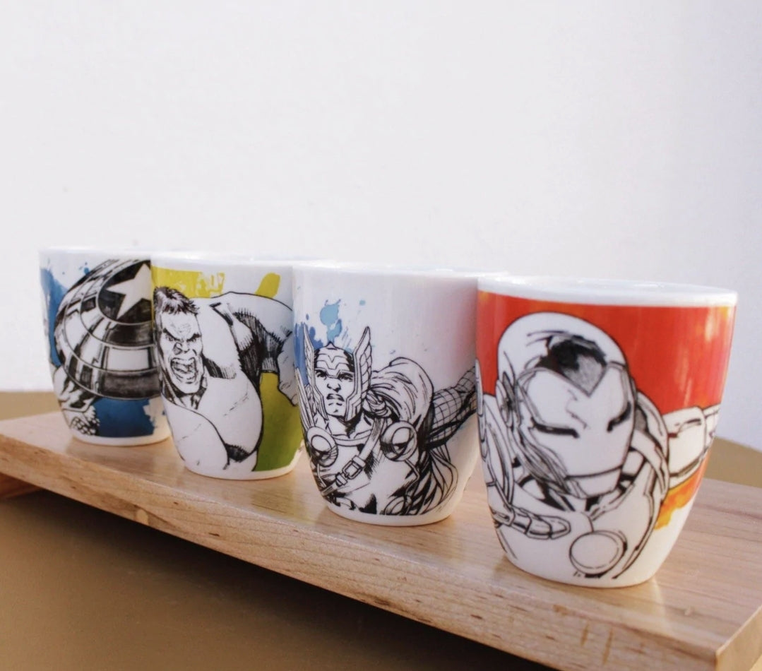 Vajilla personajes 4 personas porcelana