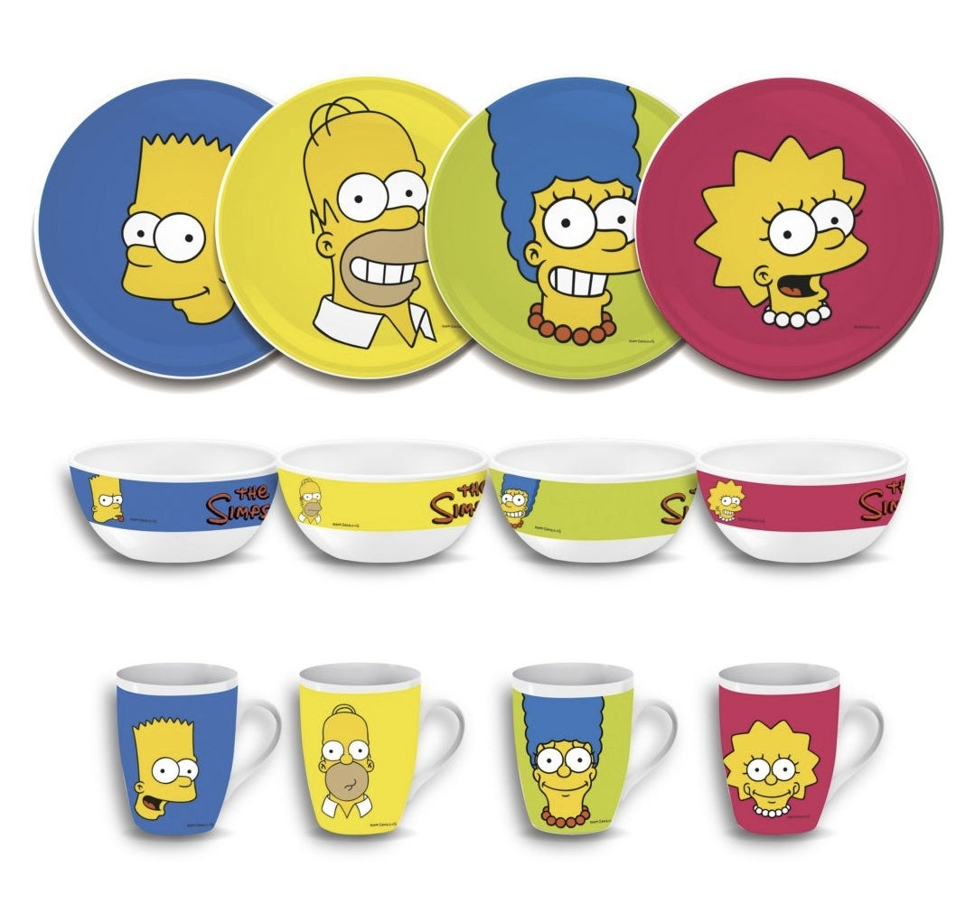 Vajilla personajes 4 personas porcelana