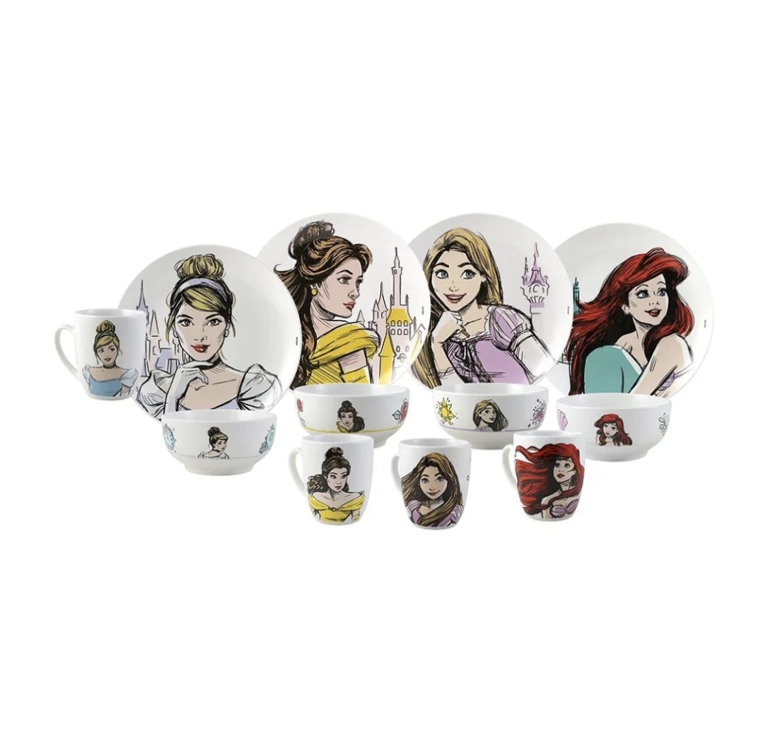 Vajilla personajes 4 personas porcelana