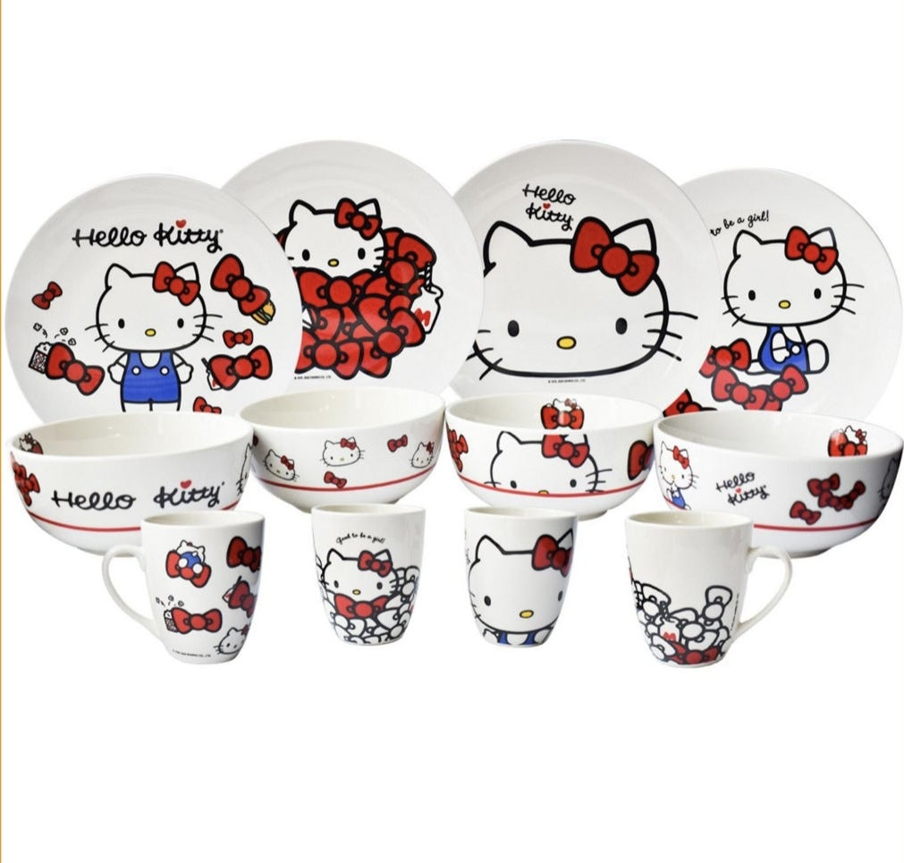 Vajilla personajes 4 personas porcelana