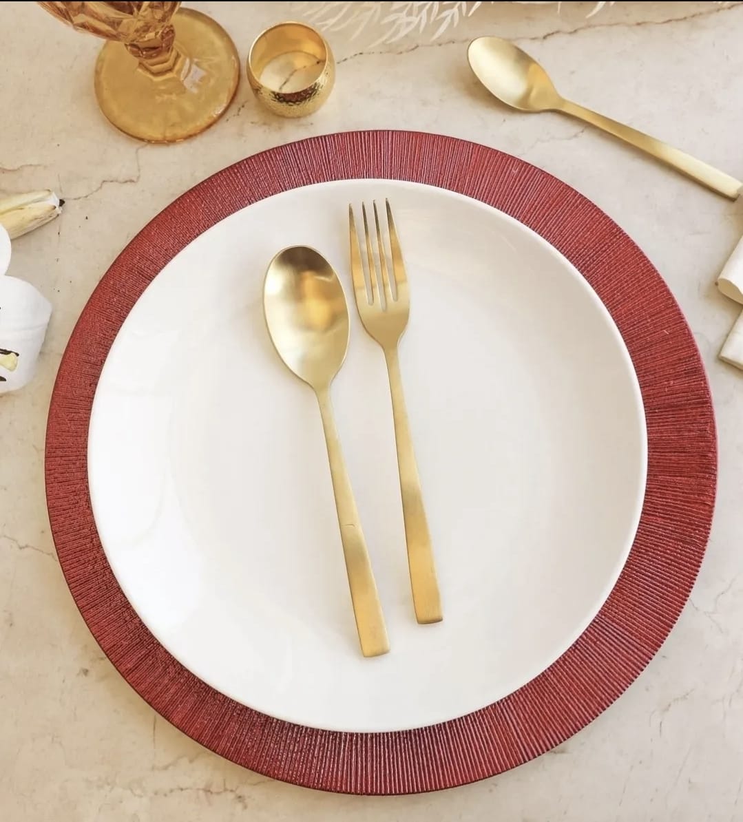 Plato Base Rojo