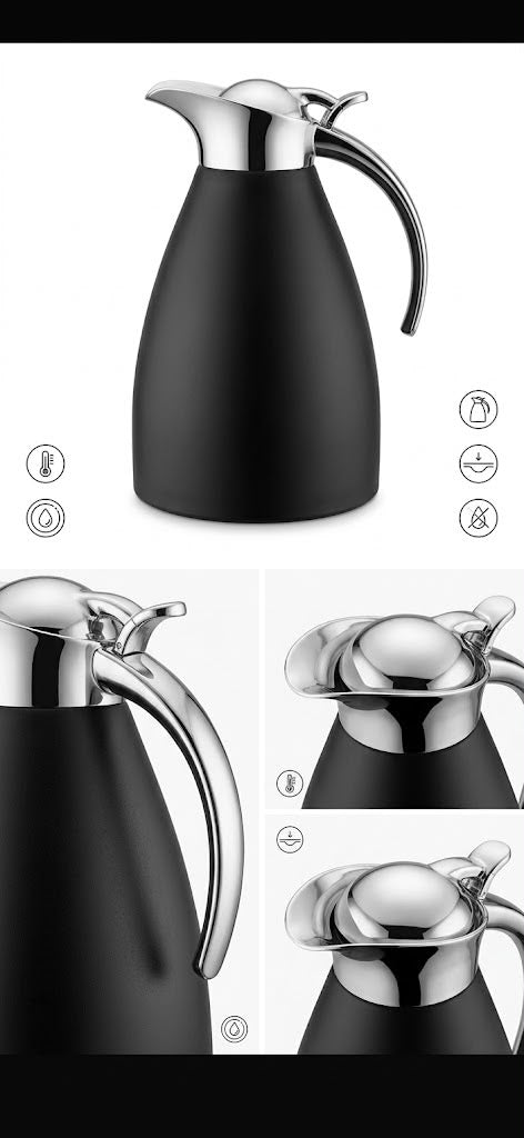 Jarra Térmica Cafetera Negra 2 Litros