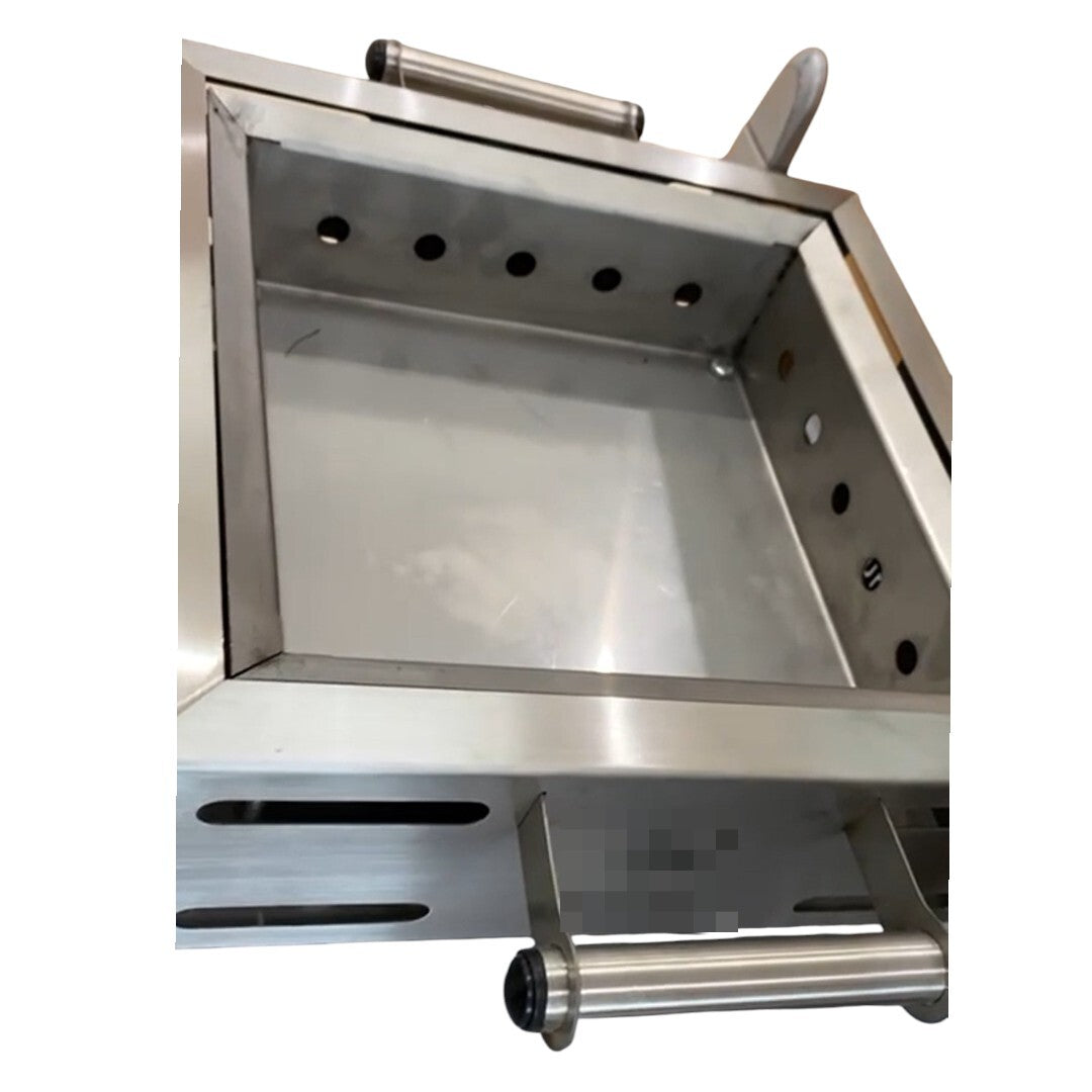 Asador Acero Inoxidable Mediano para uso con carbón