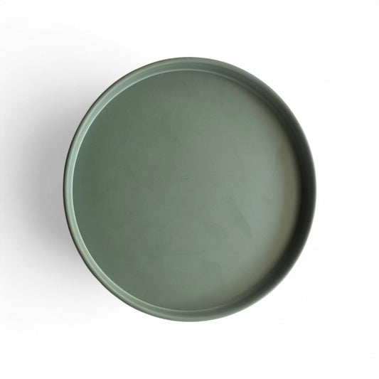 PLATO BARCELONA 23 CM MELAMINA VERDE MATE 12 PIEZAS