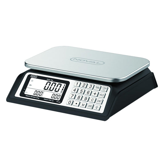 Báscula Comercial Digital Platino NP-A02 de 40 kg con Memoria y Batería Recargable | Grado HORECA