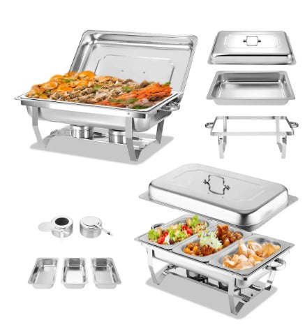CHAFER DE ACERO INOXIDABLE CON 3 INSERTOS