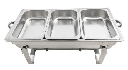 CHAFER DE ACERO INOXIDABLE CON 3 INSERTOS