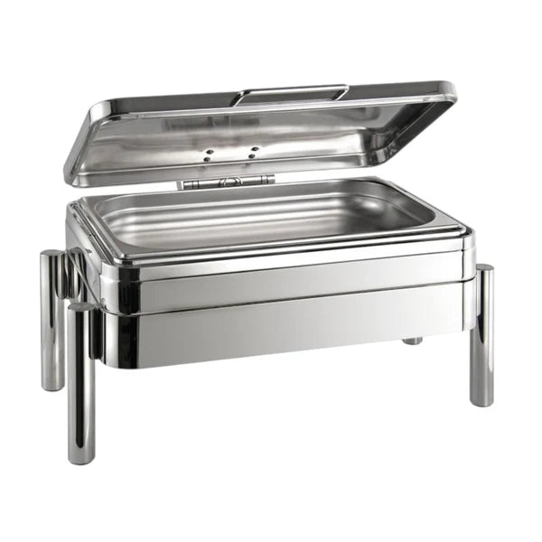 Chafer y base de acero inoxidable rectangular 9 litros