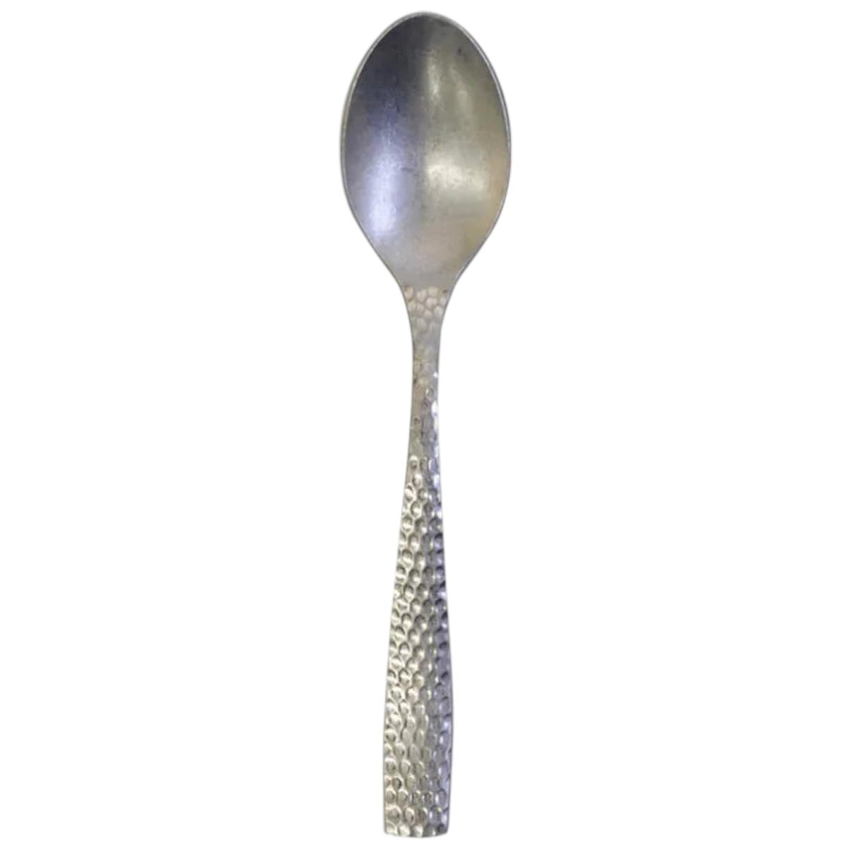Parma | Set de 12 Cucharas Moka de 11.5 cm | Acero Inoxidable con Acabado Martillado