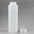 Dispensadores De 3 Boquillas Aderezos Salsa 32 Oz 950 Ml Color Blanco