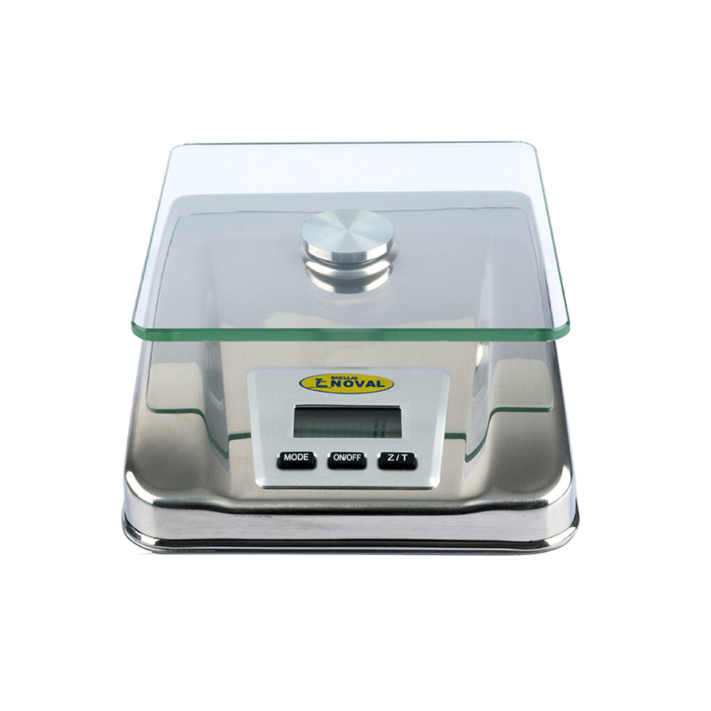 Báscula electrónica de cocina con plato de cristal templado