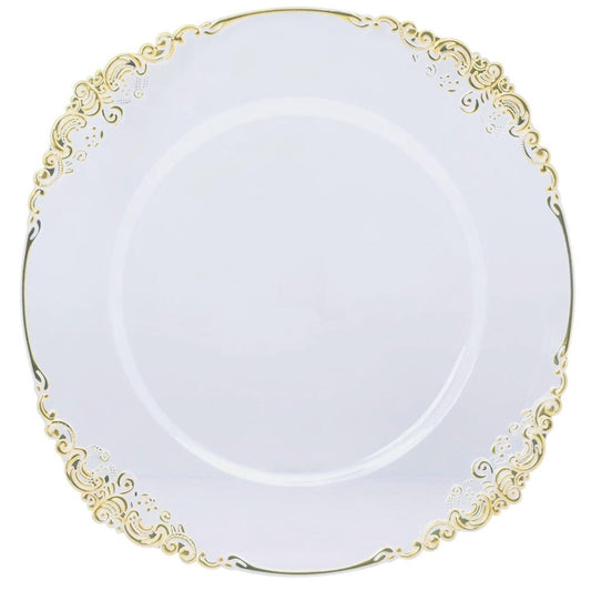 Cadiz Plato Base | Borde Ornamental de 33 cm con Variantes de Acabado (Caja con 12 Piezas)