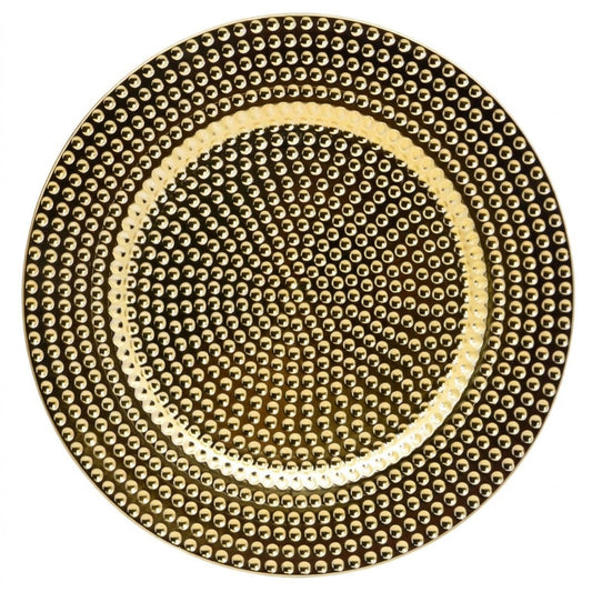 Lunares Plato Base | Redondo de 33 cm con Variantes de Color (Caja con 12 Piezas)