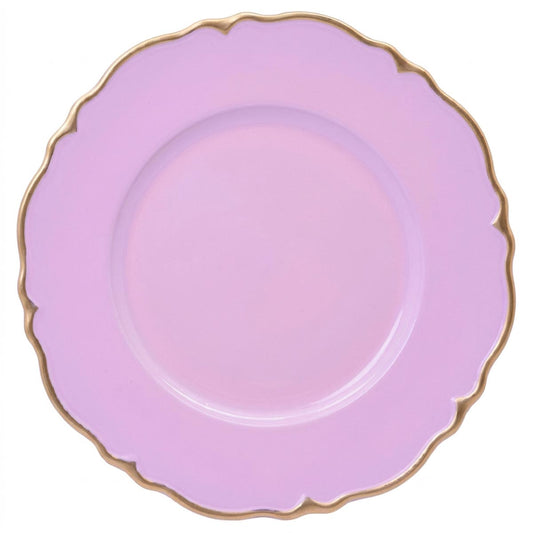 Genova Plato Base | Borde Ondulado de 33 cm con Variantes de Color (12 Piezas)