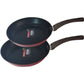 Set 2 Sartenes Antiadherente Parrilla Inducción 22 y 24 cm
