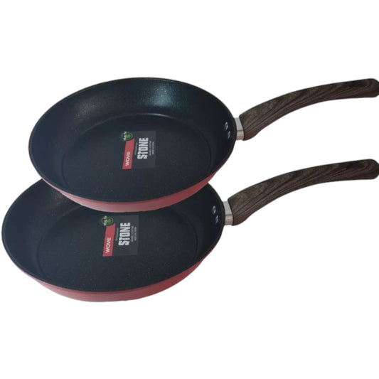 Set 2 Sartenes Antiadherente Parrilla Inducción 22 y 24 cm