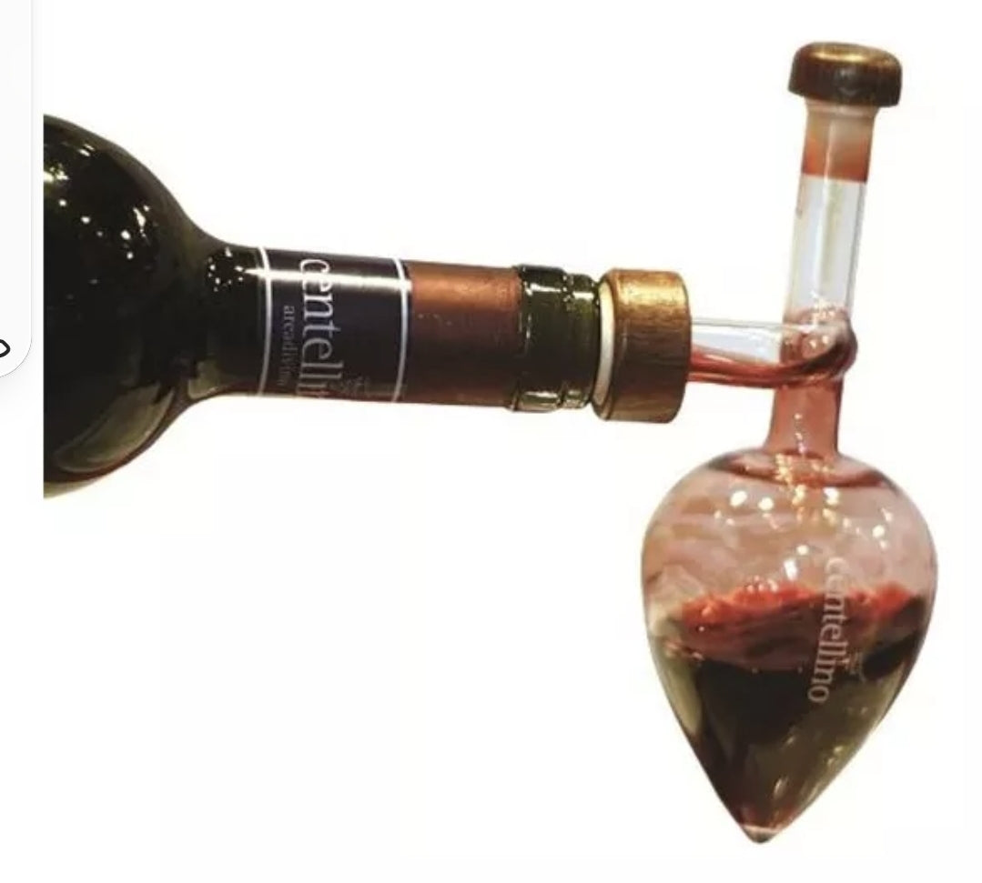 Decanter aireador de vino de vidrio 150 mL por medida exacta