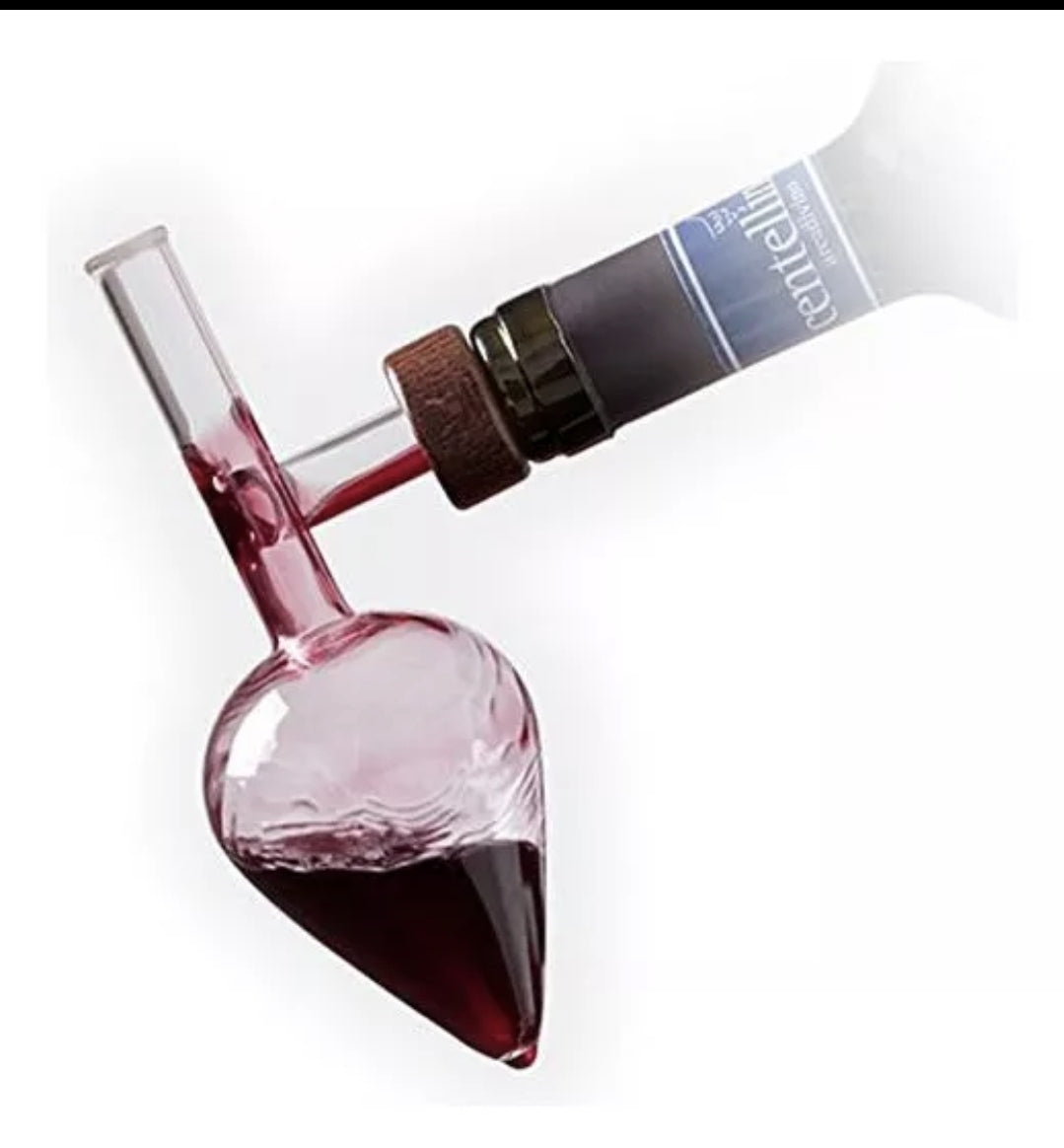 Decanter aireador de vino de vidrio 150 mL por medida exacta