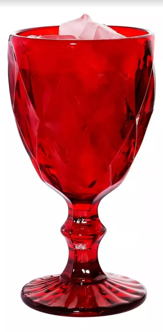 18  Copas roja 245 ml Vidrio