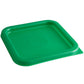 6 Tapa Verde Para Contenedor Cuadrado Policarbonato 2L