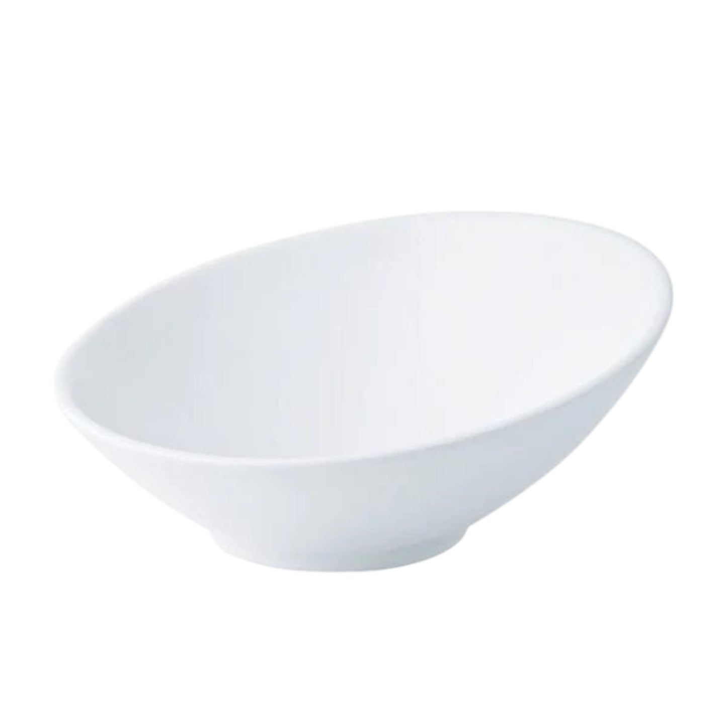 10 Tazon Inclinado 21 Cm Melamina Blanca Mate