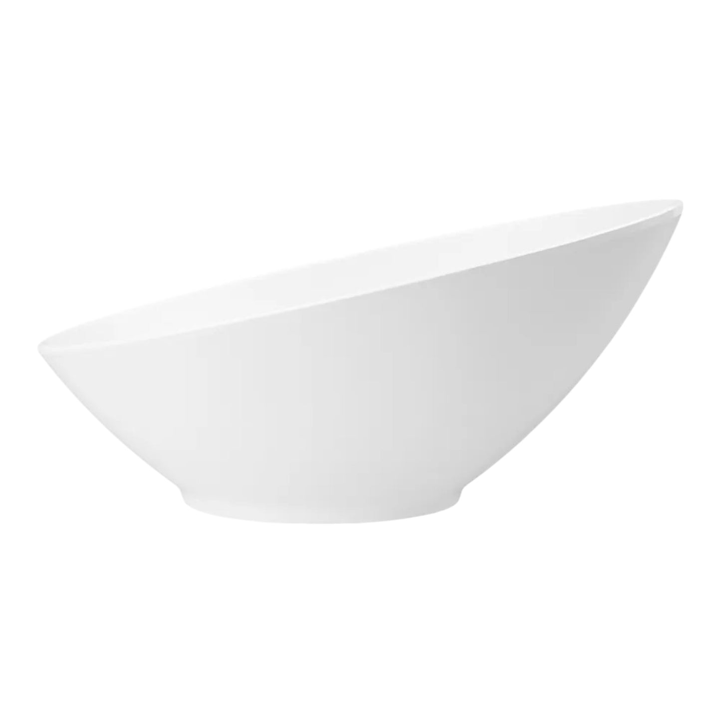 10 Tazon Inclinado 21 Cm Melamina Blanca Mate