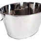 Tina De Acero Inoxidable Para Botellas 45cm Ovalada