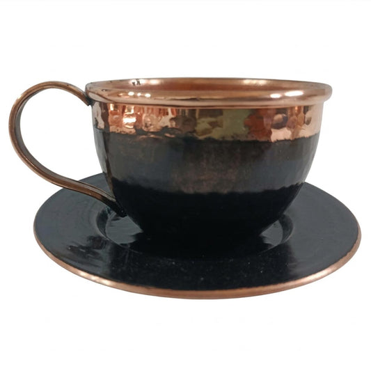 Terno | Taza y Plato de Cobre de 200 ml con Variantes de Color