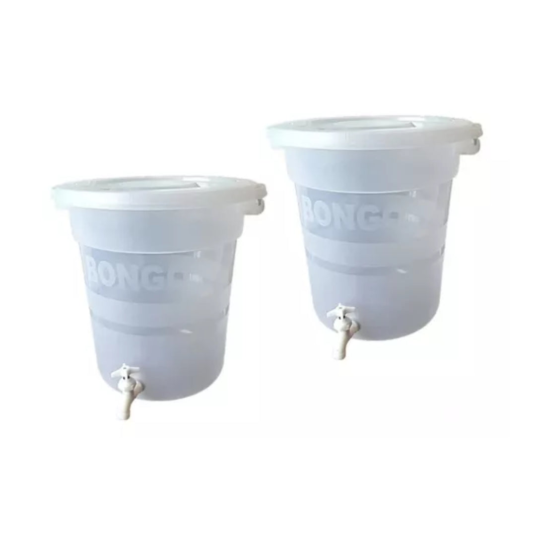 2 Botes Para Agua Plastico Con Llave Capacidad 40 Litros