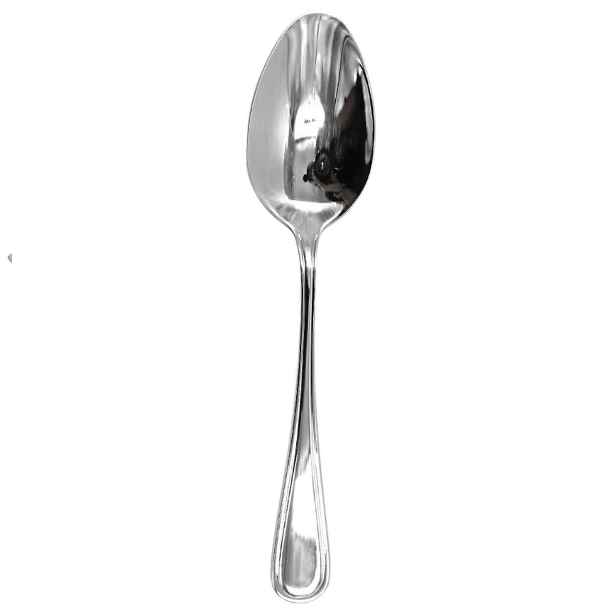 Bremen | Set de 12 Cucharas Soperas de 19 cm | Acero Inoxidable con Reborde Clásico