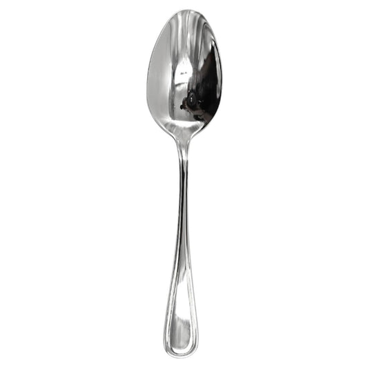 Bremen | Set de 12 Cucharas Soperas Europeas de 21 cm | Acero Inoxidable con Reborde Clásico