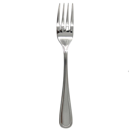 Bremen | Set de 12 Tenedores de Mesa de 19 cm | Acero Inoxidable con Reborde Clásico