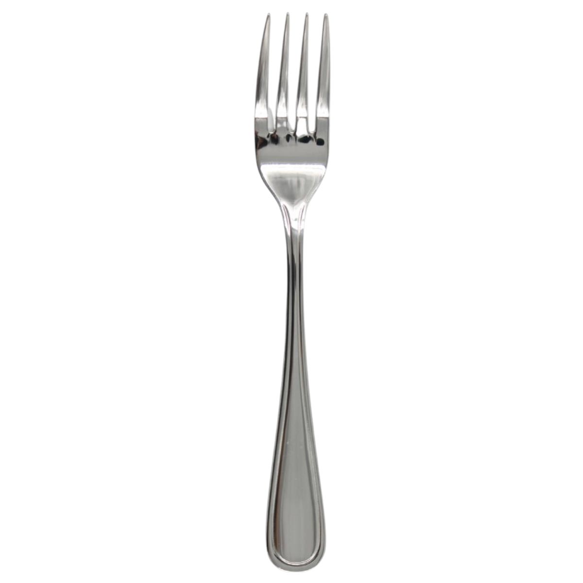 Bremen | Set de 12 Tenedores de Mesa Europeos de 21 cm | Acero Inoxidable con Reborde Clásico