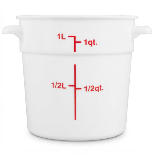 Contenedor de Policarbonato Redondo con Tapa Azul de 1 Litro | Grado Profesional HORECA