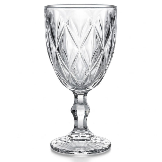 Libia | Juego de Copas Labradas para Vino Tinto de 250 ml (Caja 6 Piezas)