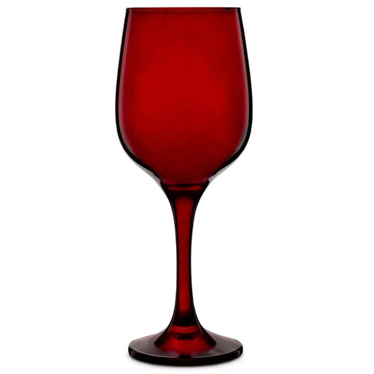 Fame | Copa para Vino Tinto de Vidrio Rojo de 480 ml (6 Piezas)